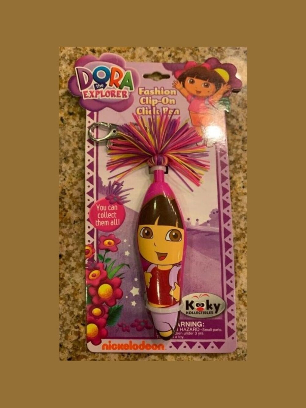 Nickelodeon Dora The Explorer Kooky Clicker Collectible Pen Clip Keychain